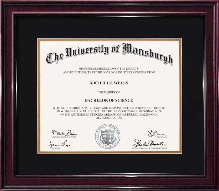 NOVELTY FAKE PH.D OR J.D. DIPLOMA (STANDARD TEMPLATE DESIGN)
