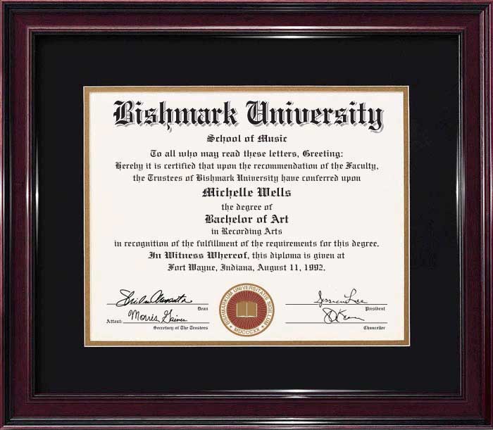 NOVELTY FAKE ASSOCIATES DIPLOMA (STANDARD TEMPLATE DESIGN)