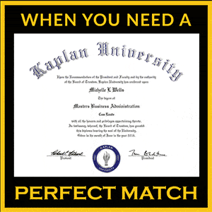 PERFECT MATCH REPLACEMENT MASTERS DEGREE, CERTIFICATE OR FAKE DIPLOMA