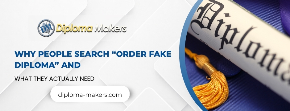 Why People Search “Order Fake Diploma” and What They Actually Need