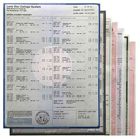 PROFESSIONALLY MATCHED, CUSTOM TRANSCRIPTS (FRONT & BACK) 400