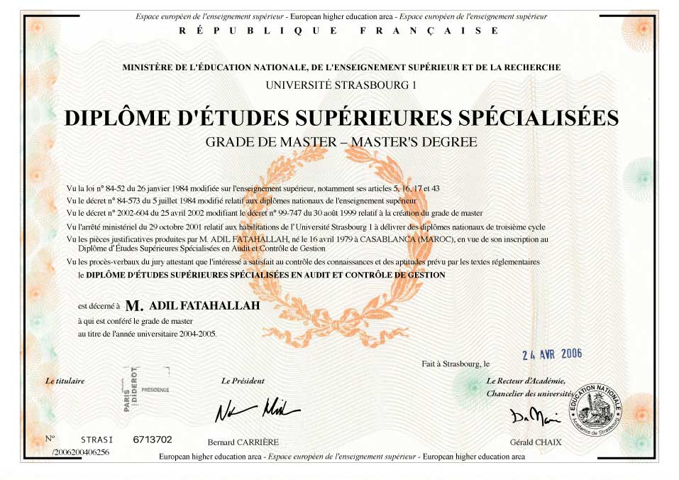 France fake diploma sample Universite Paris Diderot Paris VII