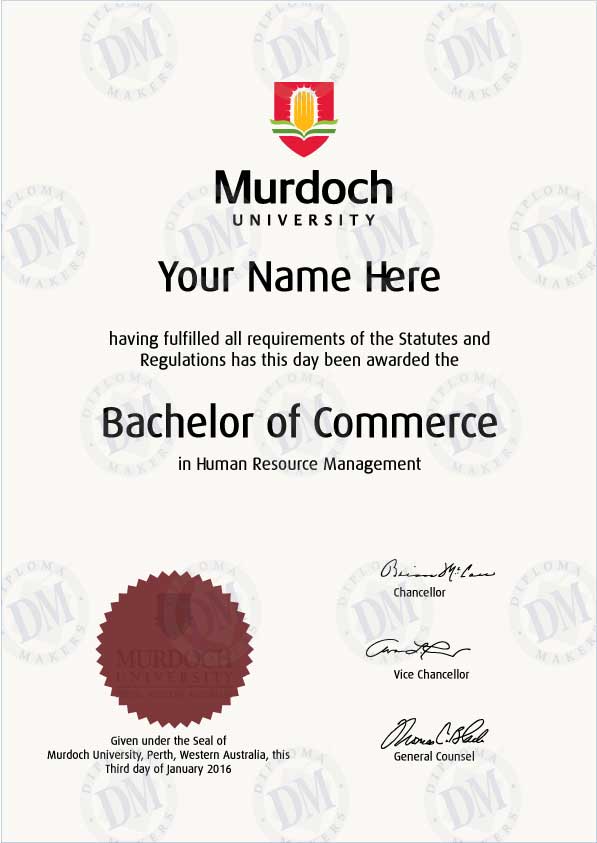 Australia fake diploma sample Murdoch University