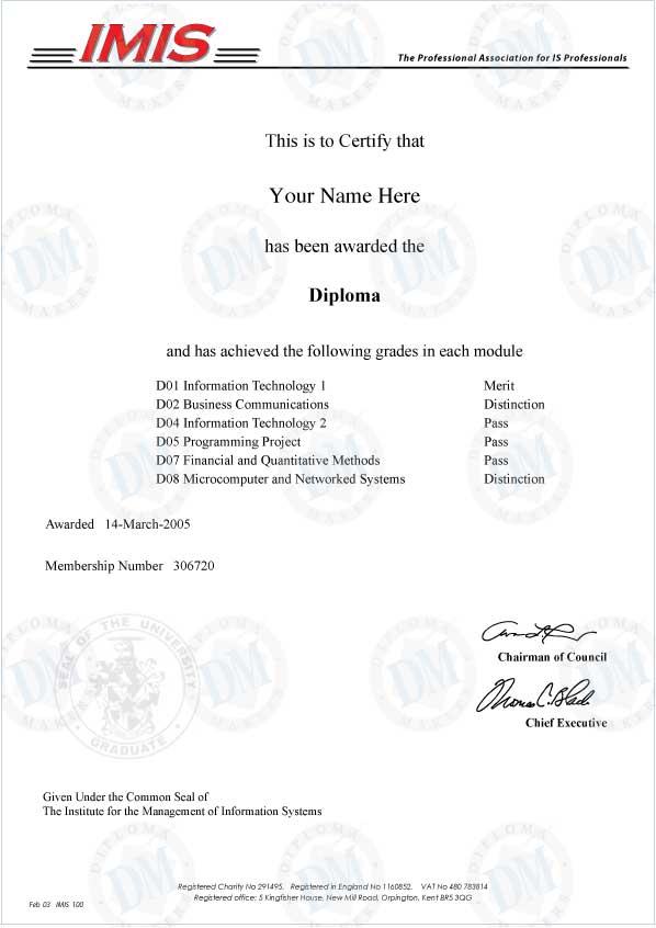 Austria fake diploma sample IMIS