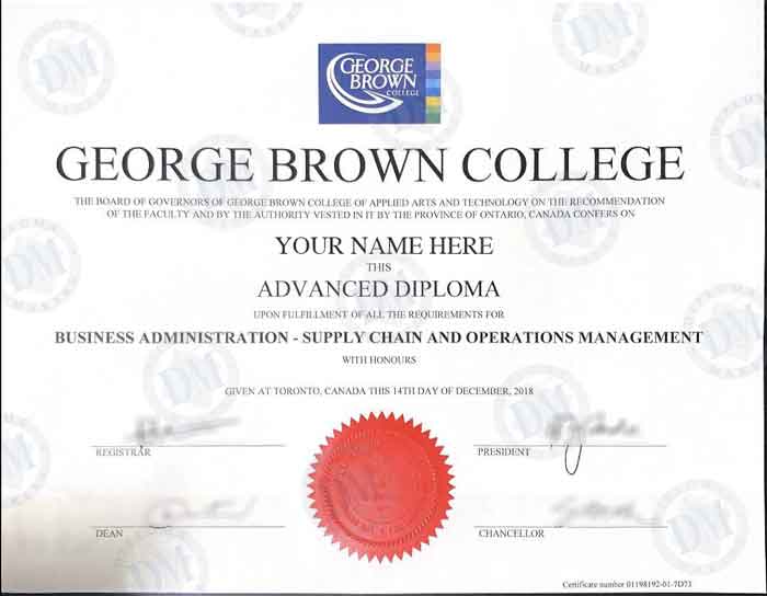 Canada fake diploma George Brown College