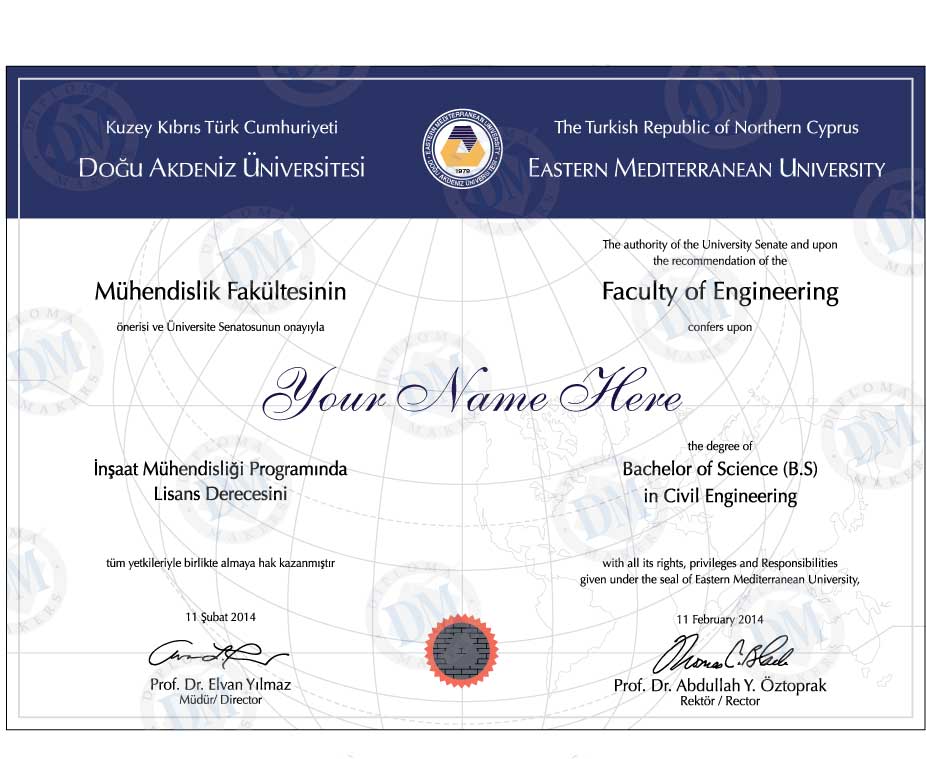 Cyprus fake diploma Eastern Mediterranean University
