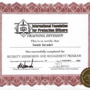 SSMP certificate