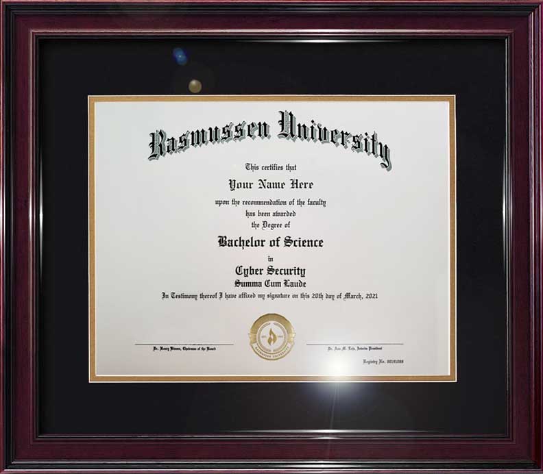 USA fake diploma sample Rasmussen University