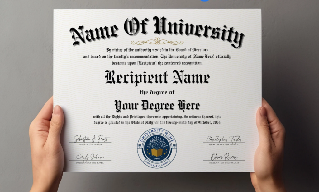 Fake College Certificate